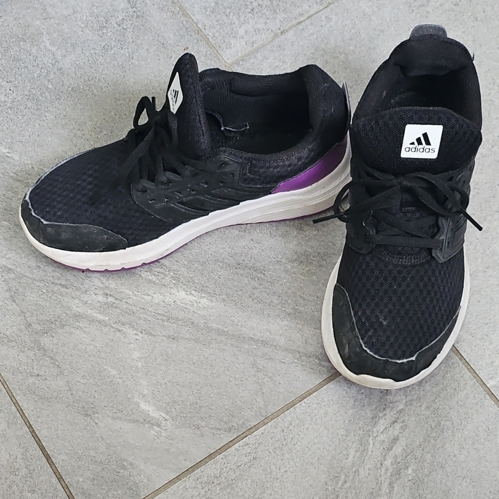 Adidas Women's Black and Purple Running Shoes